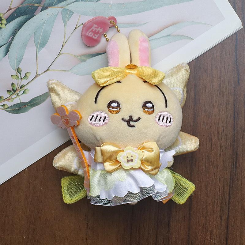 Chiikawa Doll First Generation Magical Girl Generation Usagi Momonga Hachiware Cartoon Plush Doll Doll School Bag Pendant Gift