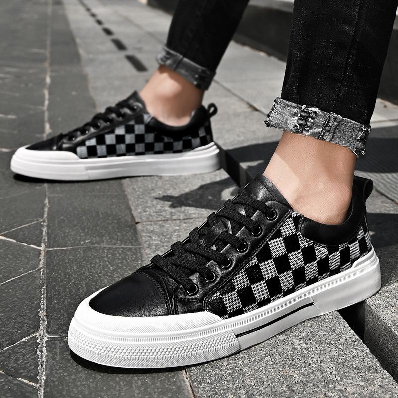 Top Layer Leather Men's Shoes New Men's Casual Shoes Men's Versatile Fashionable Shoes Summer Thin Breathable Easy Wear Borad Shoe