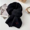 New Korean Style All-match Cute Cherry Scarf for Women In Autumn and Winter Student Couple Warm Embroidered Word Scarf All Match