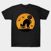 Asian Size Cotton Unisex Tshirt Print T-shirt Halloween - Black Cat T-shirt No-Cut Print Regular Fit