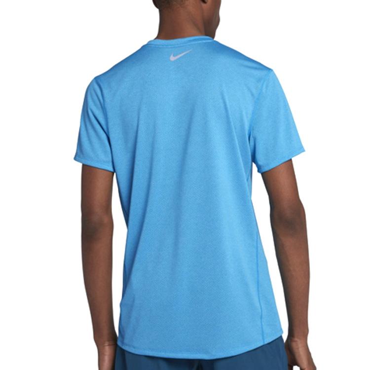 Nike Cool Mylar Breathable Quick-Dry Running Short-Sleeve T-Shirt Men Tops Blue 892995-482