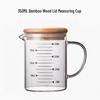 High-Temperature Resistant Glass Measuring Cup with Handle, for Baking, Milk, Juice, or Water.