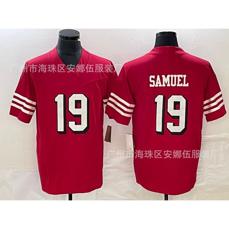 Mens NFL San Francisco 49ers Custom Rugby Jersey Kittle 85 Bosa 97 Samuel 19 Fan Apparel Cotton Blend Sport Shirt