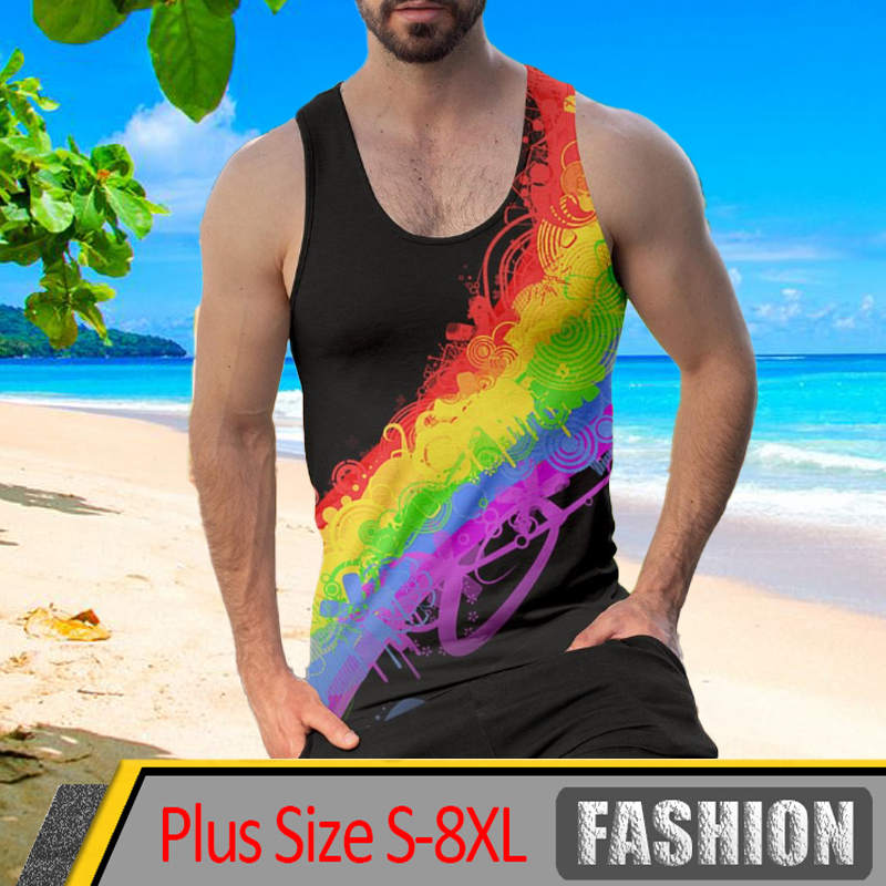 

Summer Men Tank Tops Workout Shirt Soft Vests Fashionable Sport Unisex Tank Tops Plus Size XS-6XL