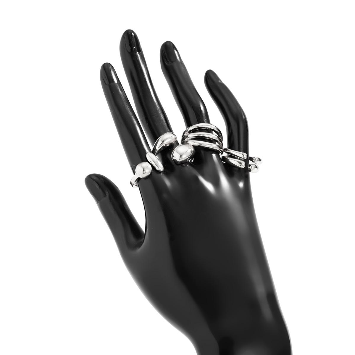 

Аксессуары высокое чувство холодный ветер открытое кольцо взрыв ниша личность кольцо набор