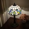 Vintage stained Glass Lampshade Desk Lamp - Robin Series Retro Art Deco Reading Study Bedroom Decorative Lighting