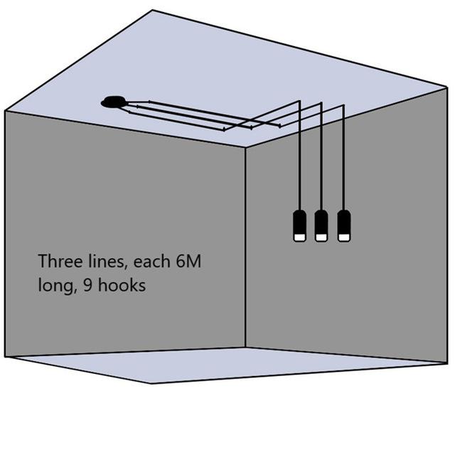 Lămpi Suspendate LED G9 Artă Fier Industrial Linie Lungă Aplice de Perete Negru Minimalist Montat Agățat Dormitor Living Decorare