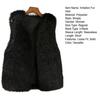 Women Imitation Fur Vest V-neck Sleeveless Open Front Plush Texture Solid Color Waistcoat Winter Thickened Vest Coat