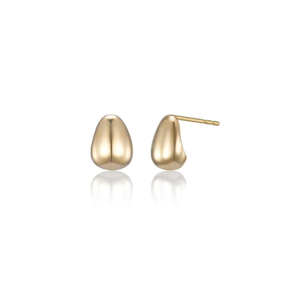 Lunne 14K Volume Teardrop Stud Earrings (14K Gold) #Lfe20