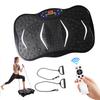 Whole Body Vibration Plate Exercise Machine, Bluetooth Speaker, 5 Auto Modes, LED Display, Resistance Bands for Home Fitness Training