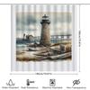 High-quality waterproof shower curtain featuring a lighthouse design for bathroom decor modern style home accessory with durable