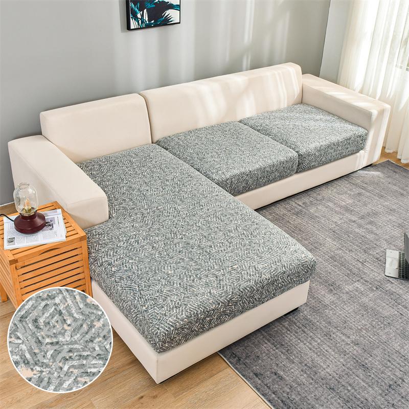 Elastischer Sofasitzkissenbezug für Wohnzimmer Stretch Floral Bedruckt Sessel Couchbezug Ecke L-Form Abnehmbar Staubdicht