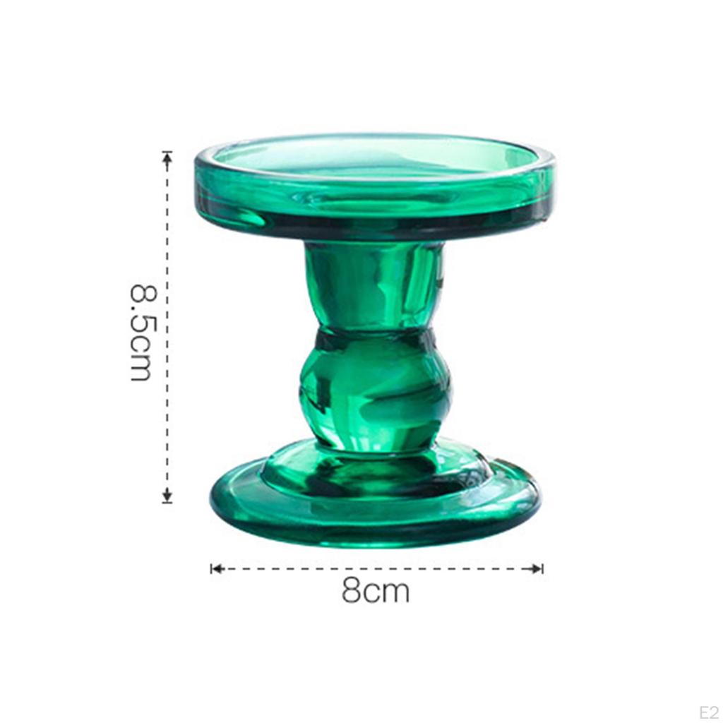 Glass Candle Holder Elegant Design Candlestick for Dinner Table Dining Room Decor