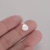5pcs Shell Charms for Jewelry Making Stainless Steel Gold Pendant for Earring Necklace Bracelet Beach Accessory