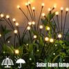 6/8 LED Solar Garden Light Swing Waterproof LED Firefly Lamp Flexible Wire for Outdoor Yard Patio Christmas New Year Decoration