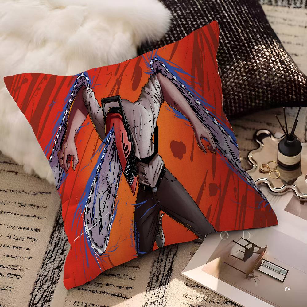 Cartoon Chainsaw Man Pillow Anime Pillow Sofa Bed Head Pillow Cover Cushion Cover X Cm Fashion