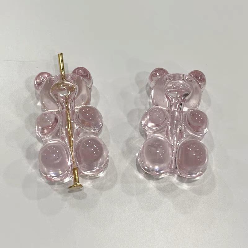 316 Multi-color Transparent Acrylic Bear Beads for DIY Hair Ties, Phone Chains, Bag Chains, and Accessories