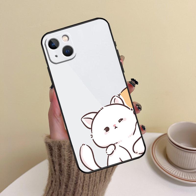 

Смешные животные Кошки Собака Тигр Пара Чехол для телефона Для iPhone 14 Pro Max 17 Air 16 15 11 12 13 Pro Max mini 16 Plus 16e Чехол Funda iPhone 13