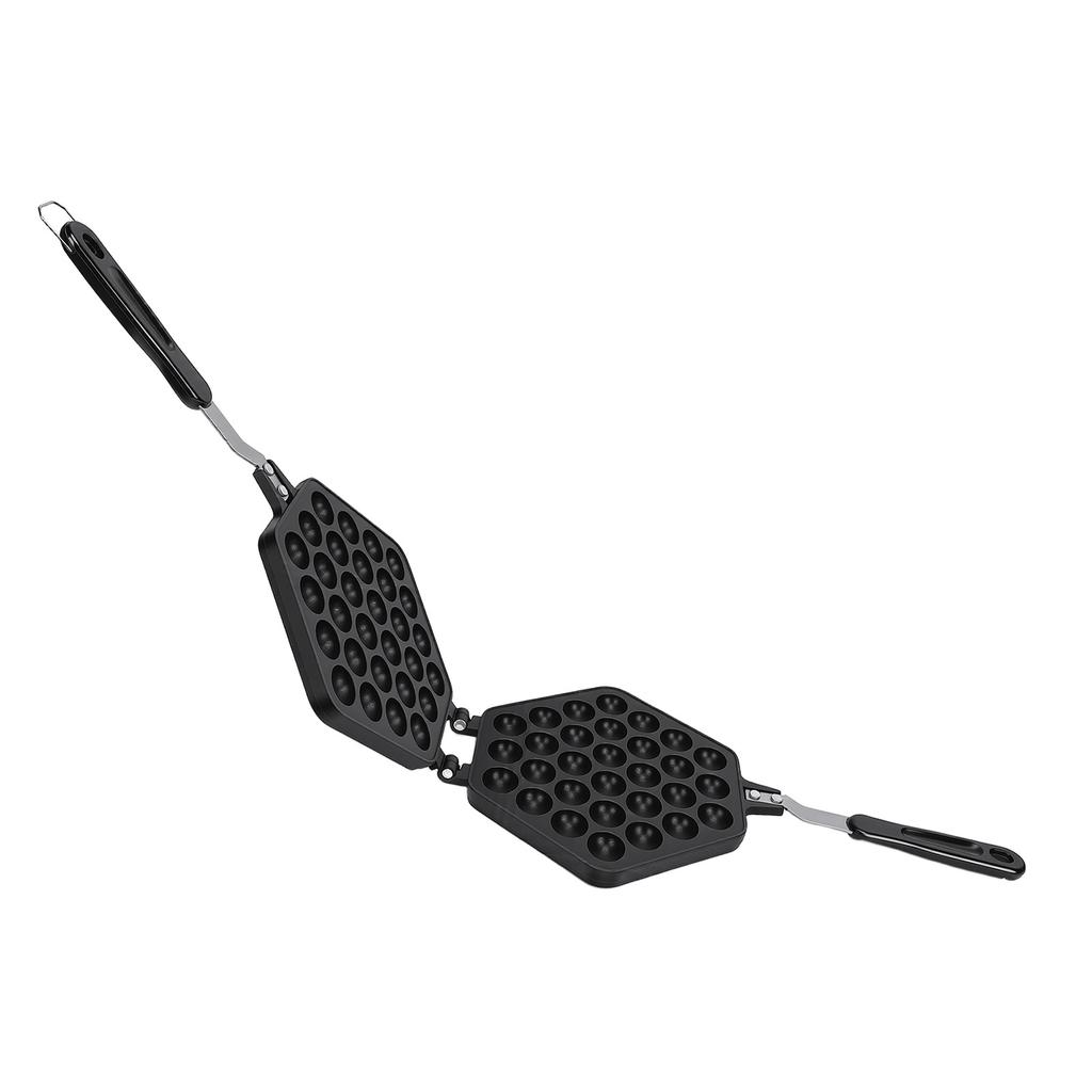 Bubble Waffle Pan Anti Stick Double Sided Stovetop Bubble Waffle Maker with Anti Scald Handles for Home Commercial Use