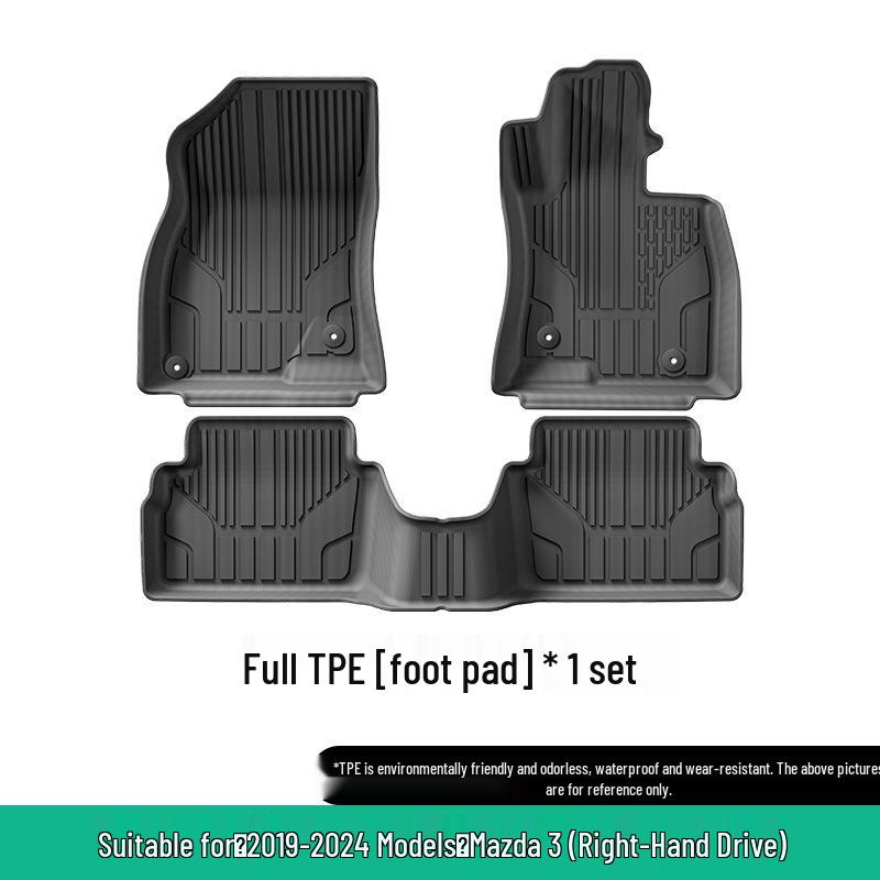 TPE All-Weather Floor Mats & Trunk Liner for 2019-2025 Mazda3/CX-30