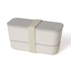 Francfranc Logo Lunch 2 Dishwasher with Dividers Box, Tiers, White, Safe,