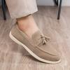 New Men's Casual Slip-On Shoes Soft Bottom One-Touch Lazy Shoes Easy Wear Round Toe Artificial Leather Non-Slip Sole