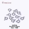 Brass Round Spring Ring Clasp Crimp Beads End Beads Findings For DIY Jewelry Making 14K/18K Gold Plated U-shaped Protective Tube