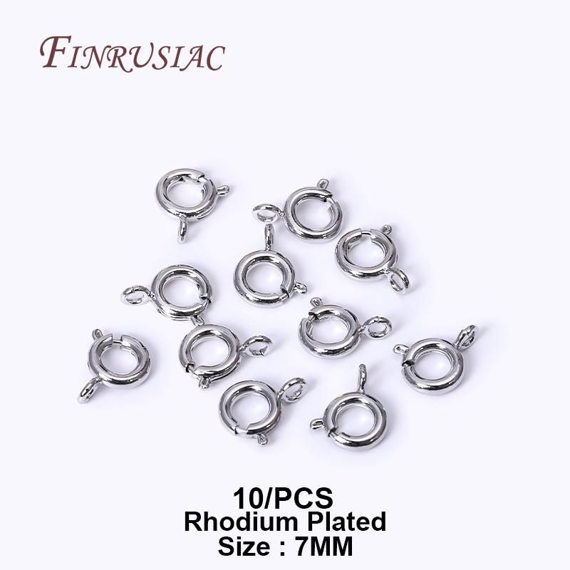 Brass Round Spring Ring Clasp Crimp Beads End Beads Findings For DIY Jewelry Making 14K/18K Gold Plated U-shaped Protective Tube
