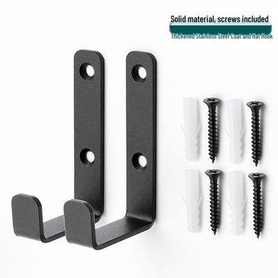 U-Shaped Wrought Iron Wall Hook for Coats, Hats, and Accessories