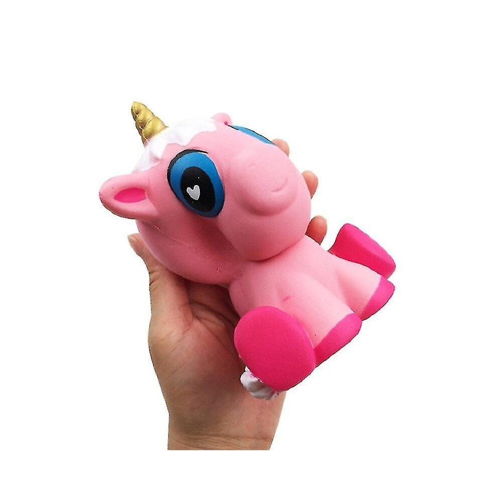 Jumbo Big Pink Pony Unicorn Squishy Slow Rising Squeeze Toys Super Soft Elastic Toy Child Birthday Christmas Gift 16*12cm