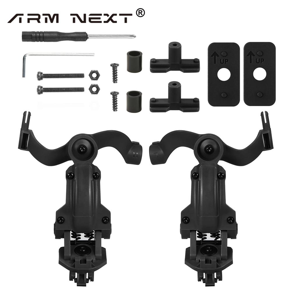 Shooting Headset Bracket Rail Mount Kit ARC Helmet Rail Adapter for OPS Core ARC and Team Wendy M-LOK Rails Headphone Brackets