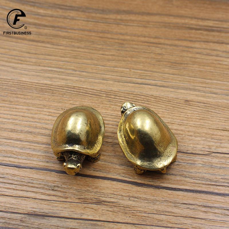 Heavy Brass Mini Turtle Figurines Tortoise Statue Home Desktop Ornament Office Decor Fish Tank Accessories Artificial Landscape