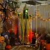 170 cm Life Size Hanging Halloween Animated Witch with Glowing LED Eyes, Spooky Witch Scary Halloween Decorations, Battery Operated