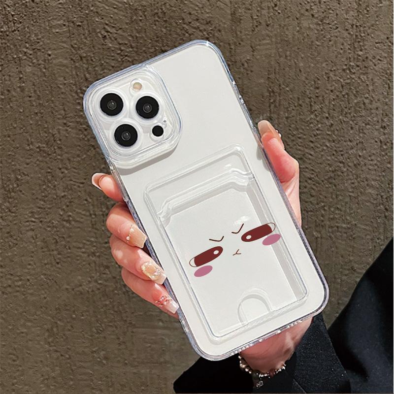 

Силиконовый чехол-карман для карт для Oppo Reno 14F 12F 13F iPhone 14 16 15 Redmi Note 12 13 Pro Samsung A54 A24 Крышка Прозрачный бампер для телефона Samsung S23 Ultra