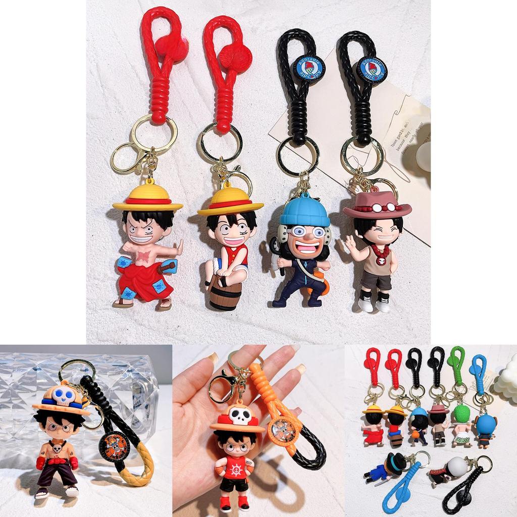 Charming One Piece Keychain Luffy Nami Sanji Zoro Silicone Material Ideal For Parties