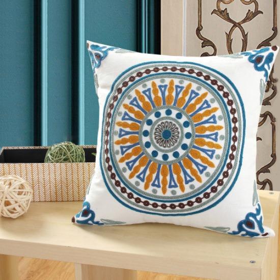 Cotton Embroidery Sofa Cushion Cover Cartoon Pillow Bed Bedside Pillow