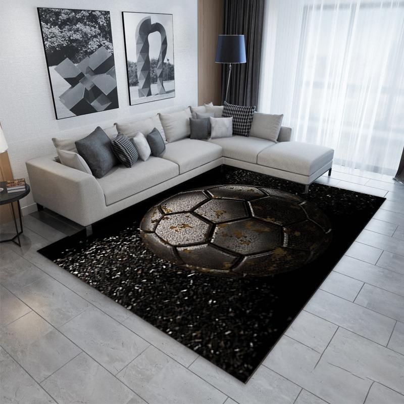 3D Football Large Carpet Rug for Home Living Room Bedroom Sofa Doormat Decor Children Play Area Rug Carpet Non-slip Floor Mat