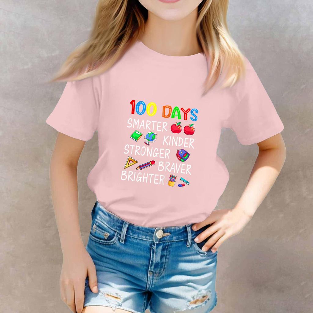 St. Camisetas Infantis Menina Menino Dia de São Patrício Top Infantil Meninos e Meninas Camiseta Estampada de Manga Curta