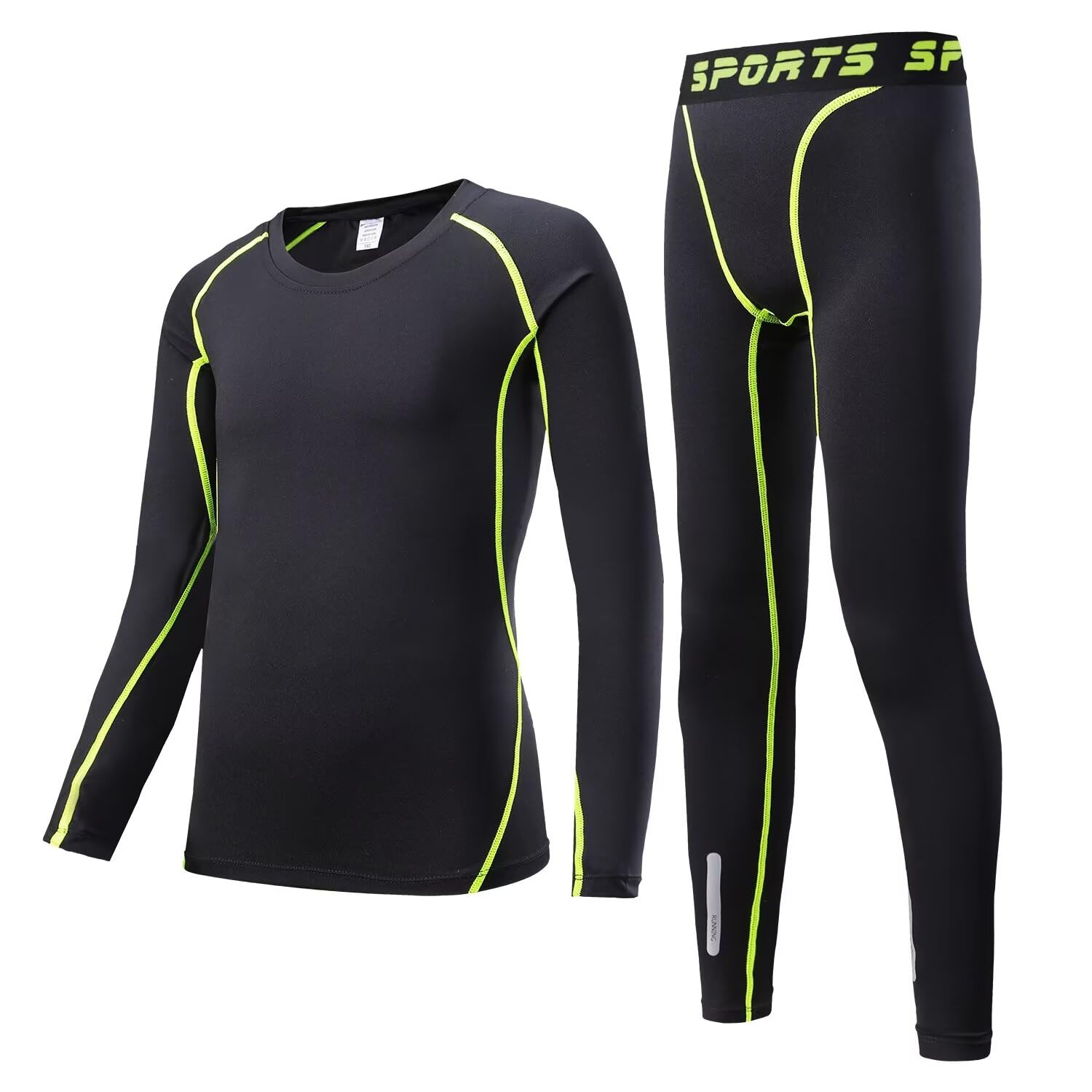 

Компрессионный комплект верх и низ, внутреннее спортивное белье и тайтсы 120 [Sillictor] Детский комплект, [Влагоотводящий, Быстросохнущий, Дышащий, Теплый] 3273+3329