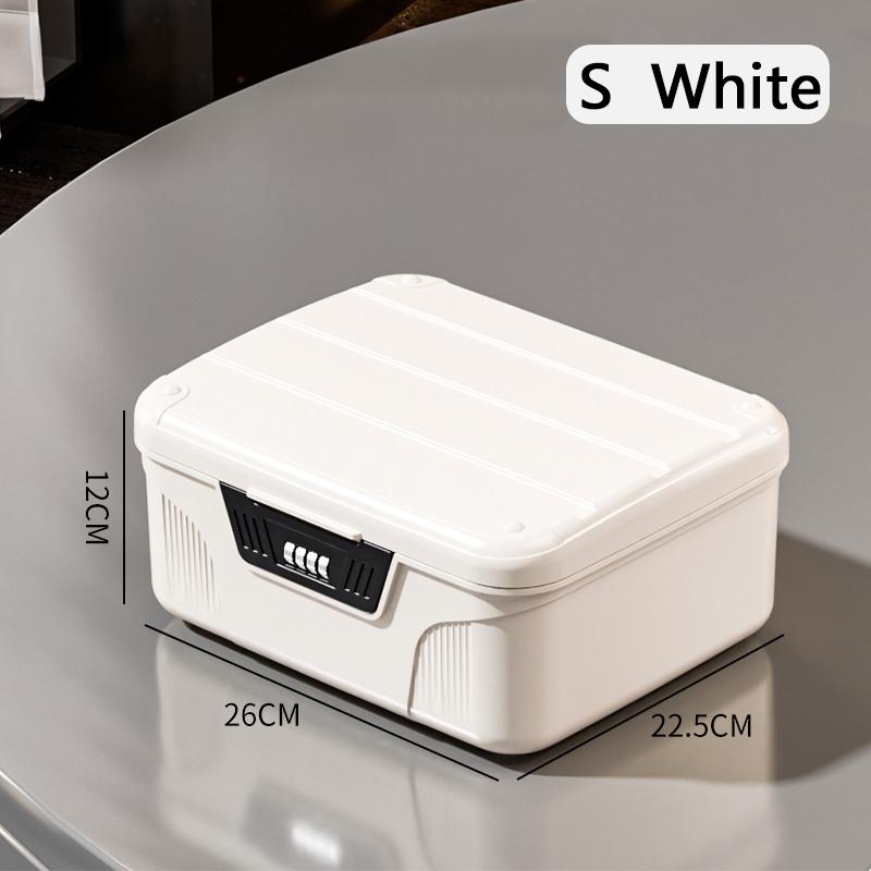 Large Capacity Password Storage Box for Home Use, Privacy File Certificate Layered Storage Box, Student Dormitory with Lock Stor