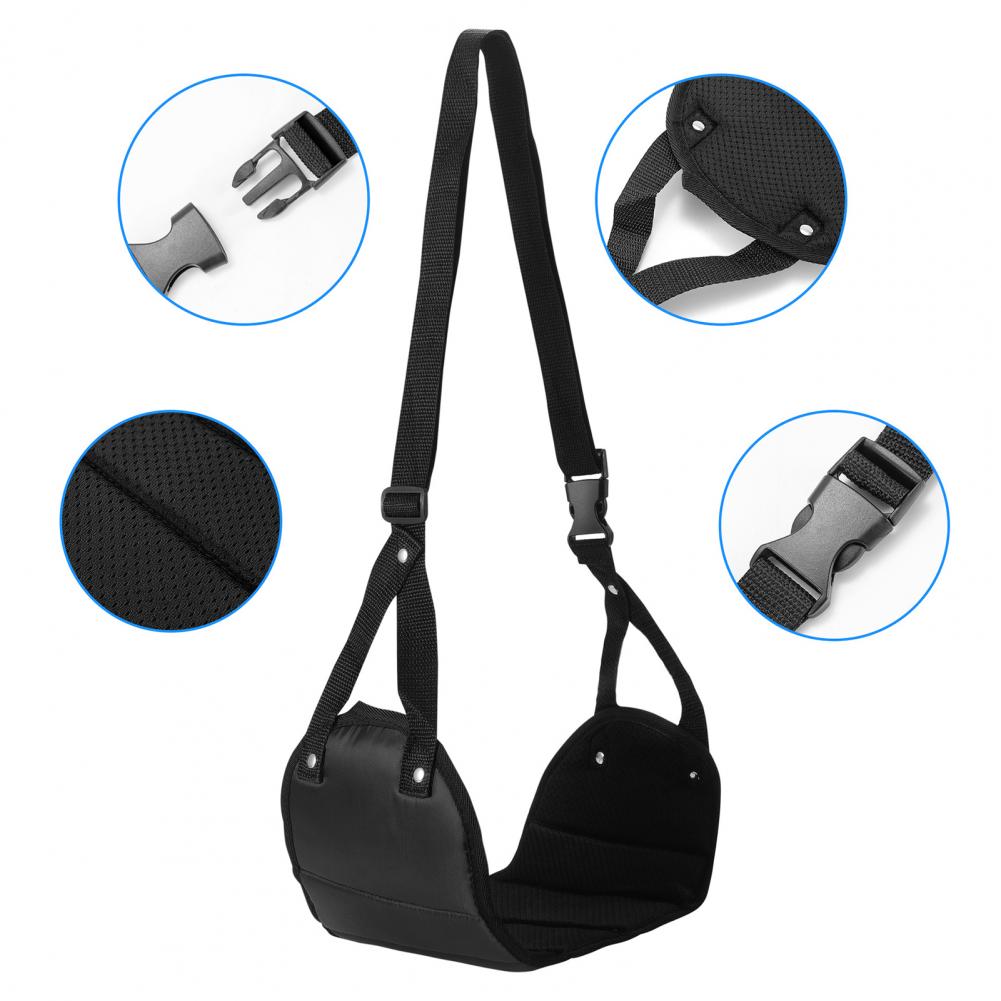 Travelling Foot Hammock Adjustable Airplane Foot Hammock with Wide Platform Portable Under-desk Foot Travel for Office