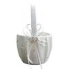 Double Bow Flower Girl Bridal Gift Flower Basket Party Decor Wedding Supplies Ring Pillow Basket
