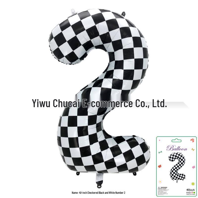 Décoration Bandeau Rayé à Carreaux Vache Dégradé 40" - Grand Chiffre pour Scène de Fête d'Anniversaire de Bébé