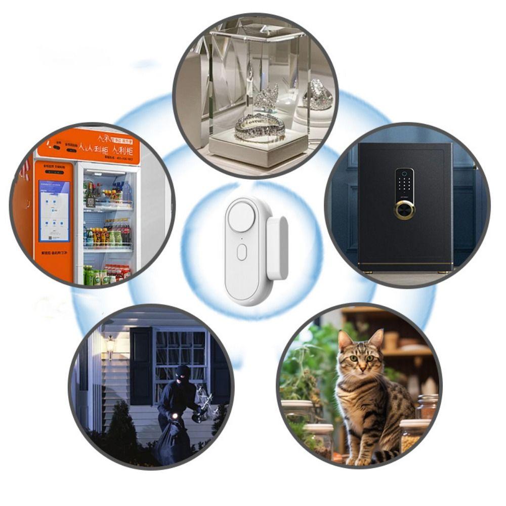 Multi-purpose 120Db Door Window Alarm Wireless Multifunctional Magnetic Sensor White Anti Theft Alarm Living Room