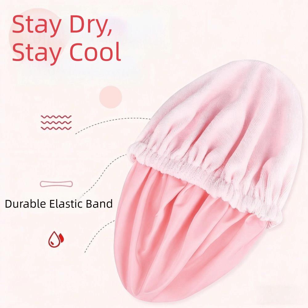 Water Resistant Shower Cap Soft Hair Drying Cap Durable Bathing Cap Home Use