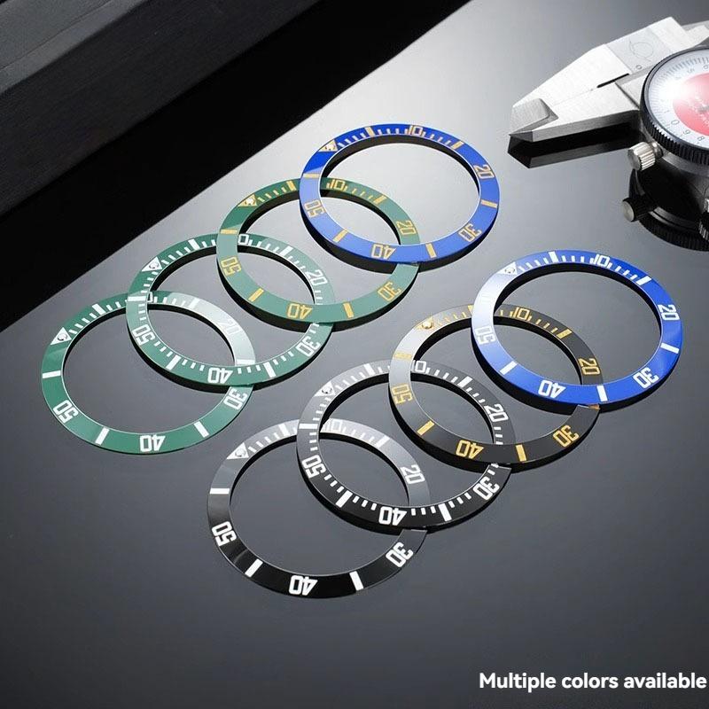 Pour Casio MDV-106/MDV-107 Duro Insert de Lunette Céramique Mod – Remplacement 41 mm x 32,8 mm, Perle Lumineuse 12 Heures & Anneau d'Échelle
