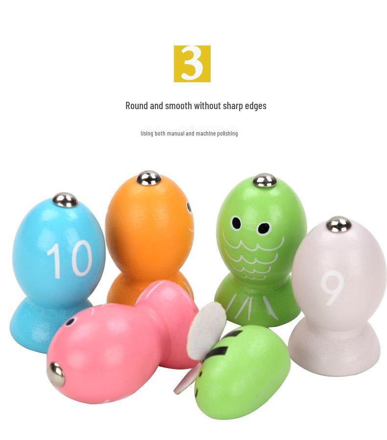 Wooden Children's Educational Magnetic Bee Fishing Game