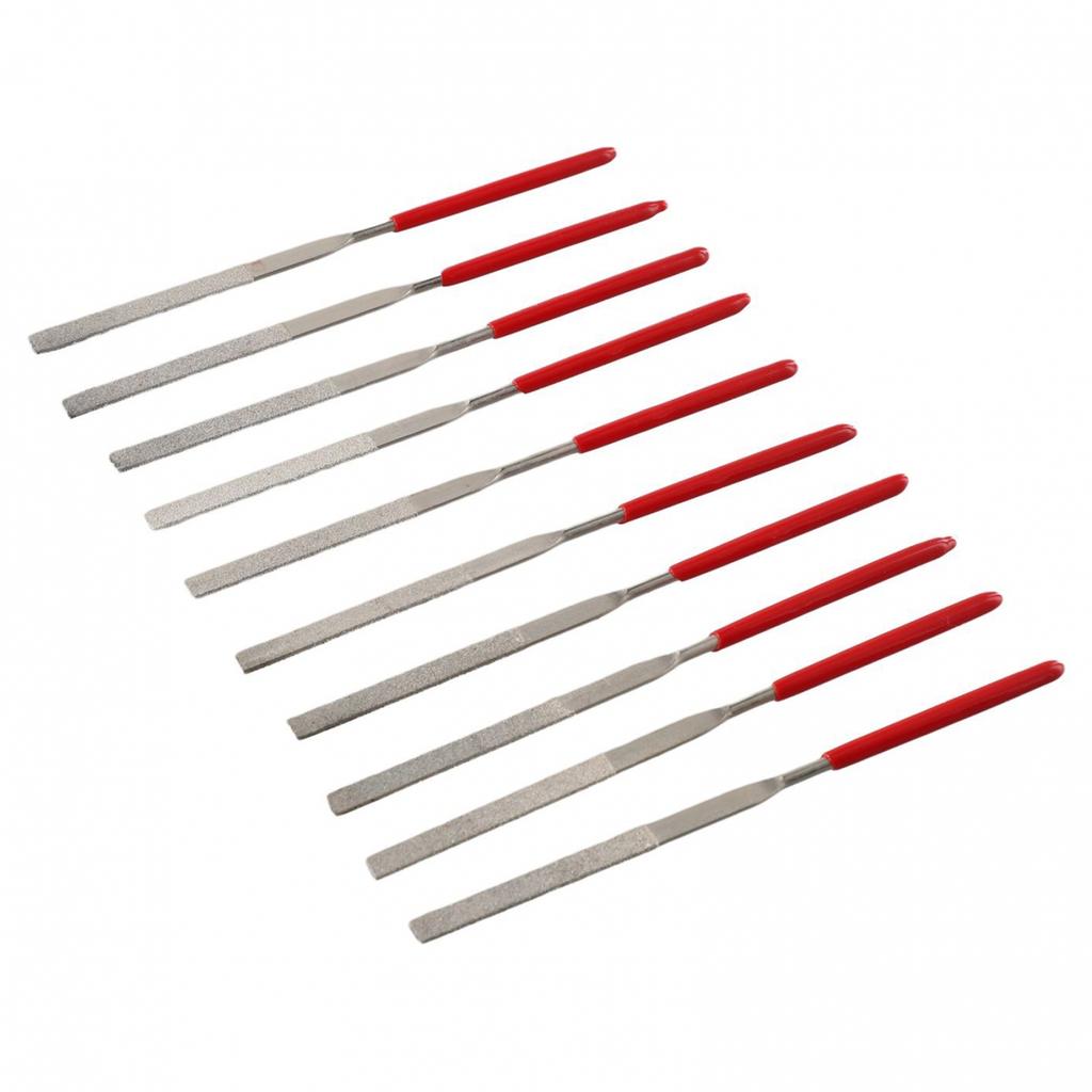 Essential Tool for Models and Jewels 10Pcs Flat Diamond Needle Files Set
