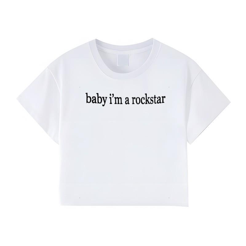 Lisa Rockstar Pop-Up Shop Same Print T-Shirt K-Pop Fans Casual Short Sleeve Top