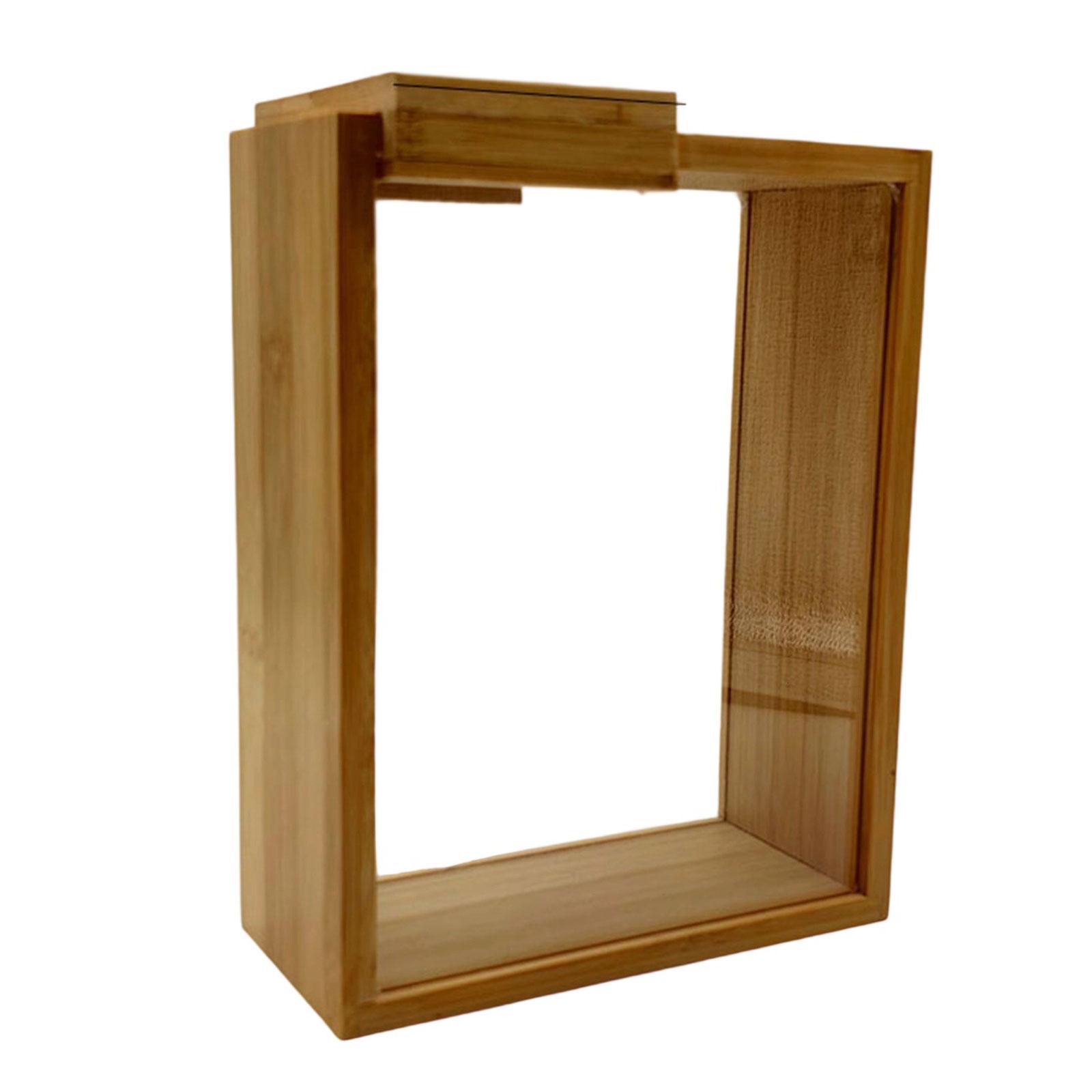 

Деревянный контейнер для хранения зерна и продуктов с раздвижной крышкой, бамбуковый диспенсер для сухих продуктов, решение для организации хранения на кухне